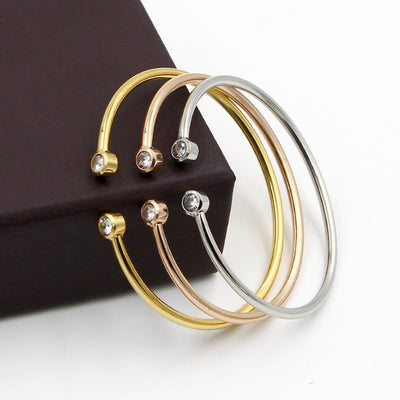 armbånd med dobbelte krystaller | 18k Guld