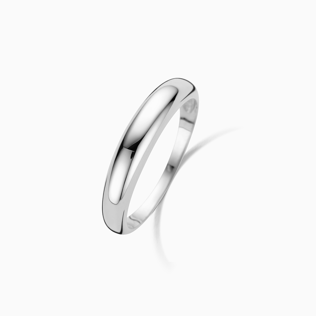 Midi Dome Ring | Hvidguld 14k