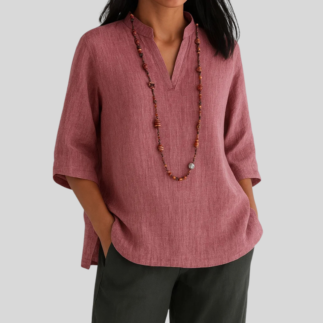 Luna – Linned bluse med afslappet elegance