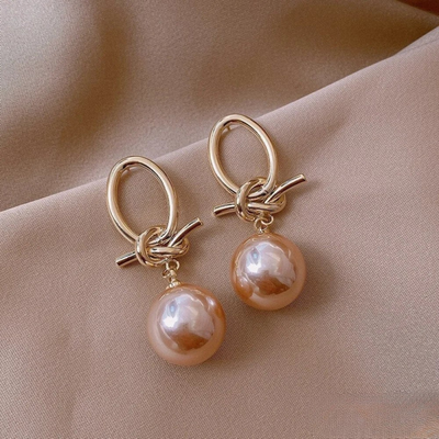 Elegant Perle Dingle Øreringe