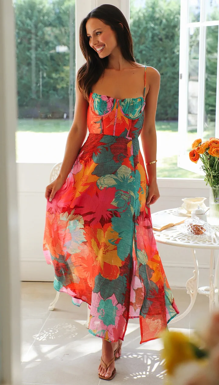 Selena | Forførende Blomsterprint Kjole