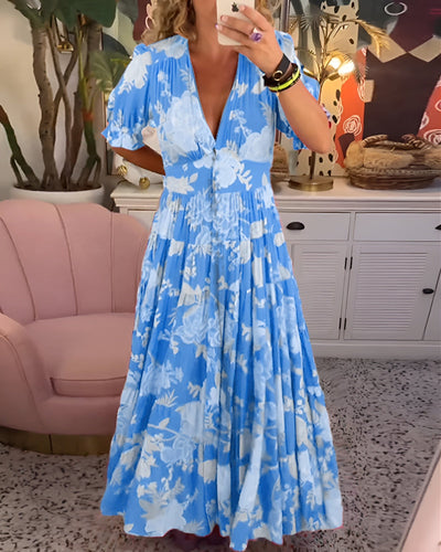 Sarah | Luftigt sommerkjole med floral note