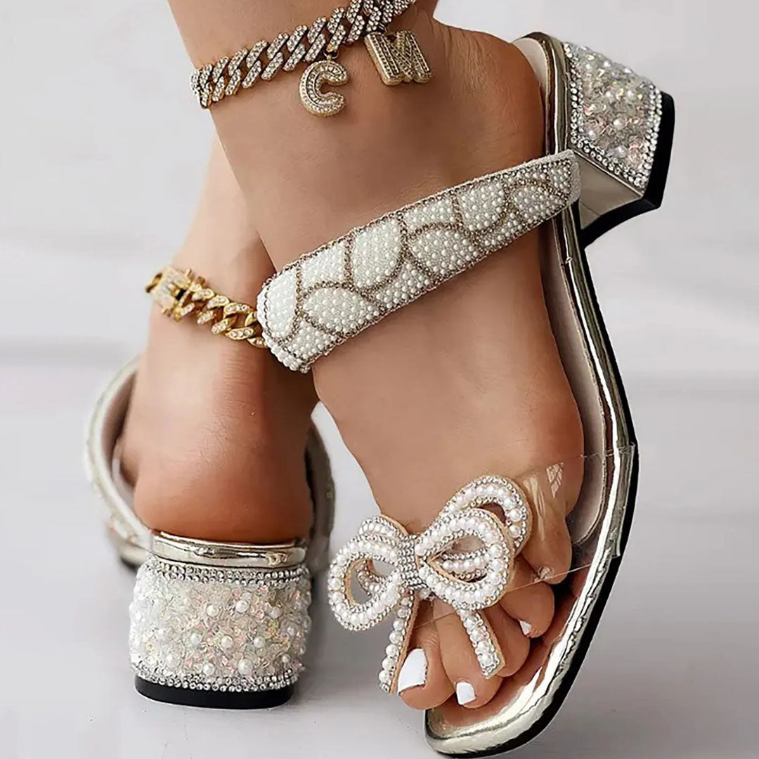 Sandaletter Med Stilettohæle Luna I Strass