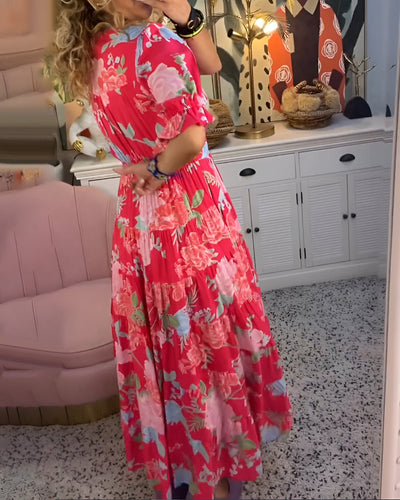 Sarah | Luftigt sommerkjole med floral note