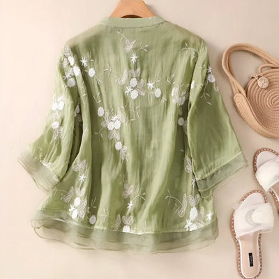 Emma – Let og Elegant Bomuldsbluse - DK