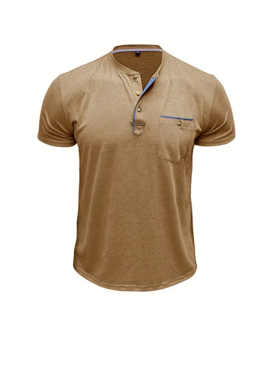 Saxon - Elegant Rund Hals T-shirt Med Lomme