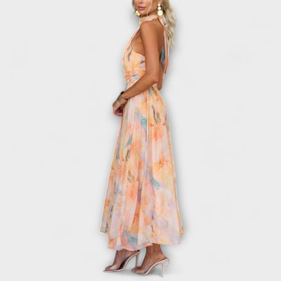 Tessa™ | Maxi Kjole med Akvarelprint