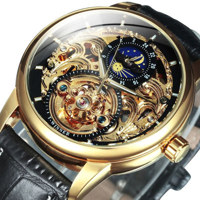 Maankwartier Skeleton Automatisk Ur
