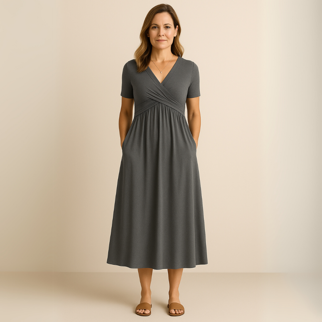 Robe Alicia Lang Kjole V-hals
