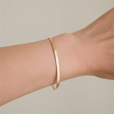 Vida Armbånd Guld i fiskebensmønster | 18k Guld