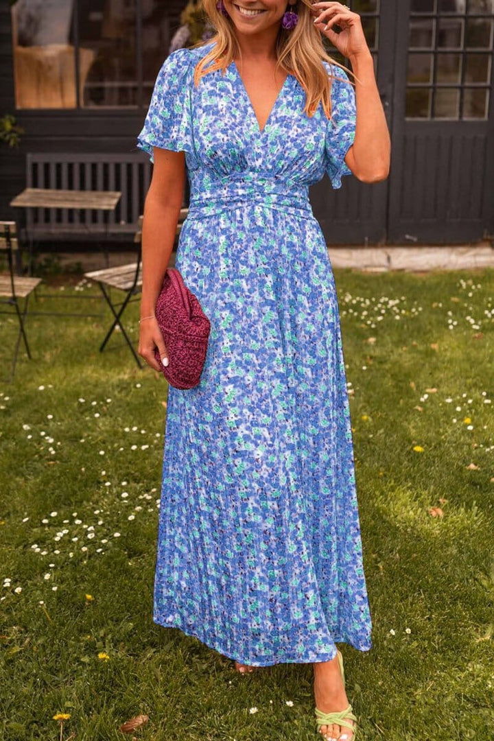 Sandra | Elegant V-Hals Maxi Kjole