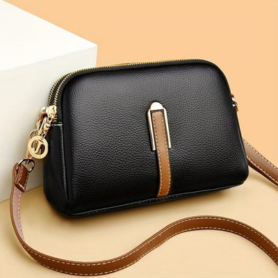 Mila Litchi Crossbody Taske med Prægning