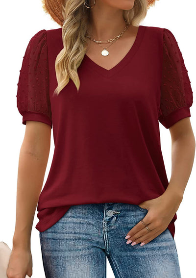 Elegant Top Med V-Hals