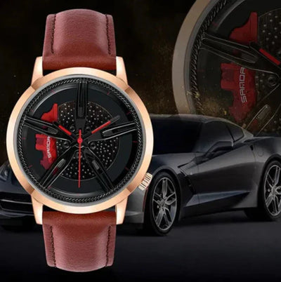 Rotating Hub Dial Quartz Ur