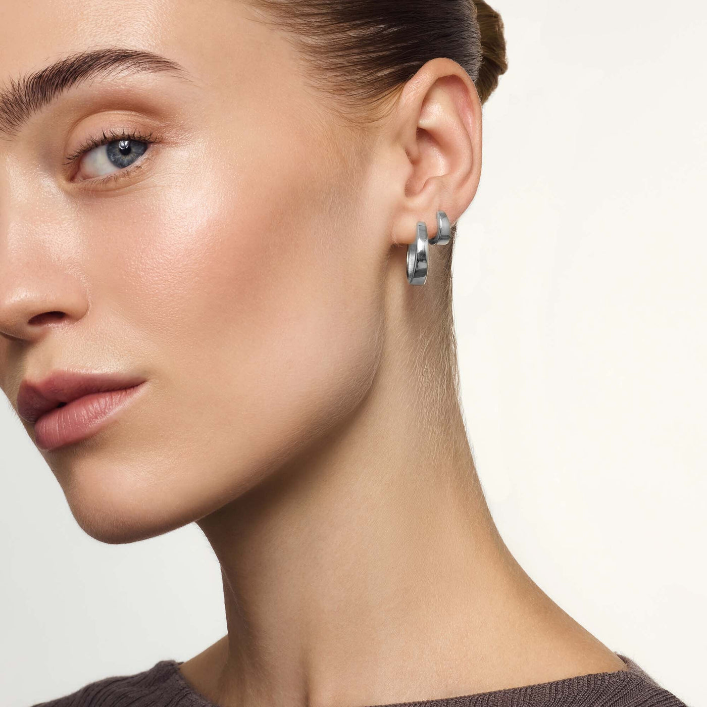 Gia Hoops | Hvidguld 18k