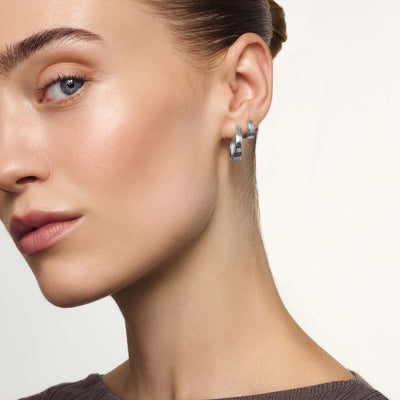 Gia Hoops | Hvidguld 18k