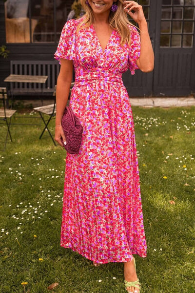 Sandra | Elegant V-Hals Maxi Kjole