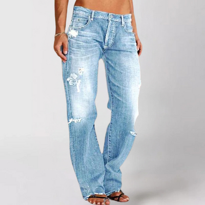 Viktoria™ | Løse, bredt skårede denim jeans til damer
