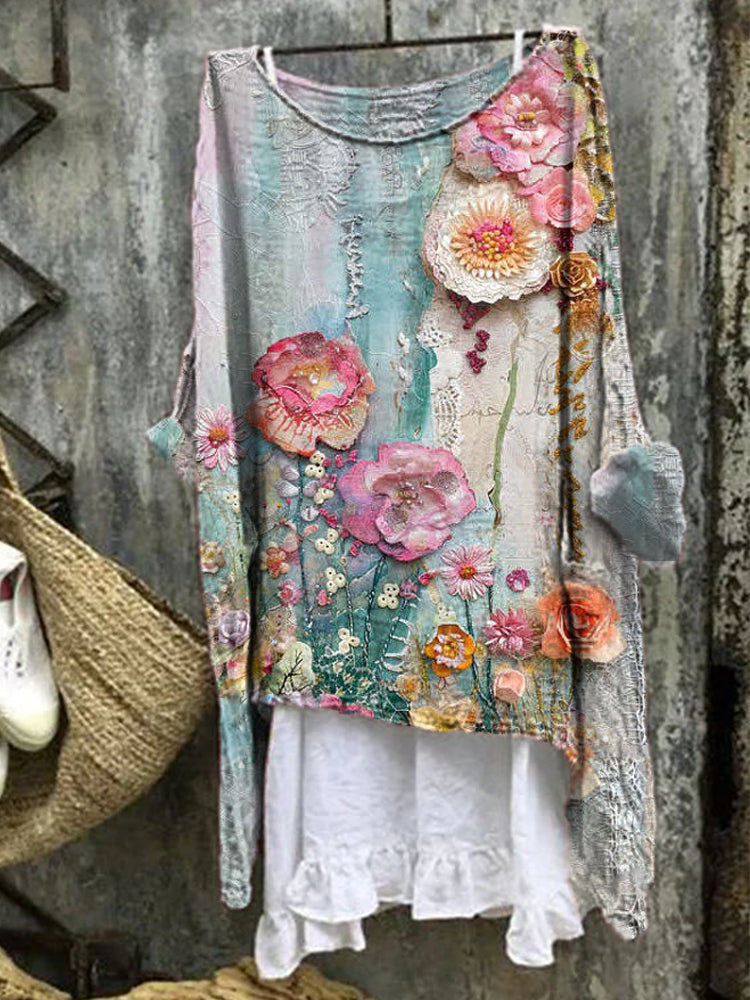 Seliane™ - Kunstnerisk Print Bluse