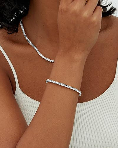 Moissanite Tennisarmbånd | Hvidguld 18k