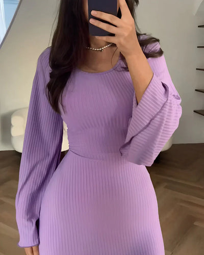 Rosea Elegant Chic strikket maxikjole