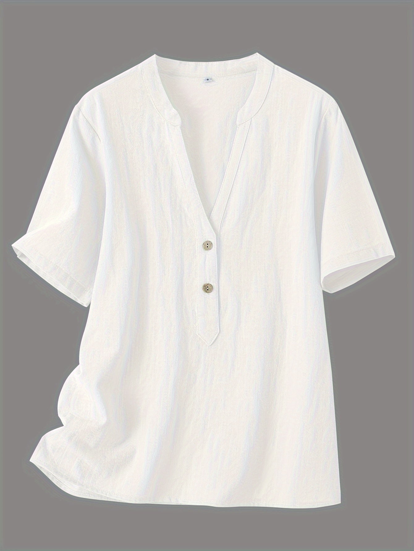 Elegant Harrode Skjorte med V-Udskæring og Knapper