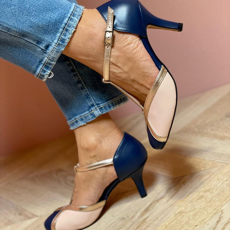 Rosalie | Feminine T‑Strap Pumps med rund tå