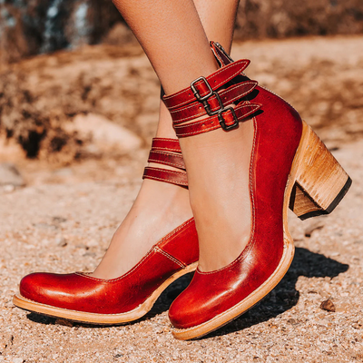 Stefanie | Elegante Riemchenpumps med blokhæle