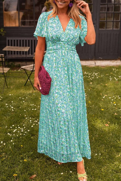 Sandra | Elegant V-Hals Maxi Kjole