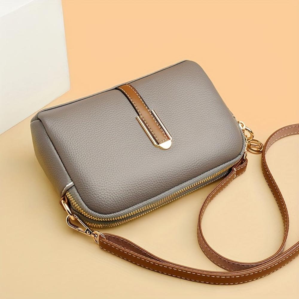 Mila Litchi Crossbody Taske med Prægning