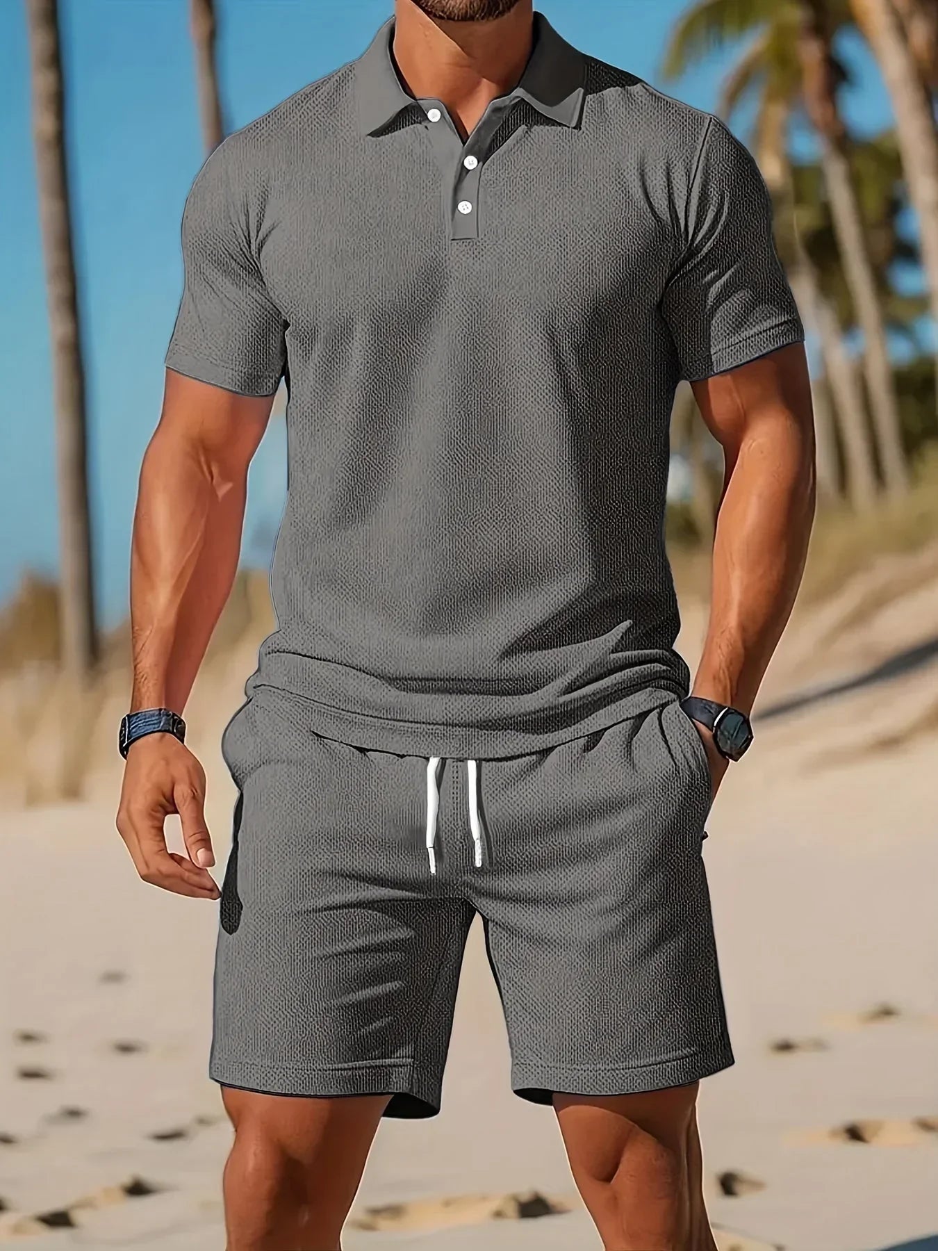 Aiden - Deluxe Polo og Matchende Shorts Sæt