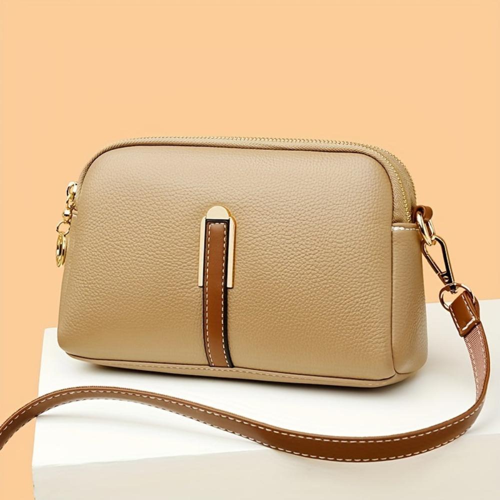 Mila Litchi Crossbody Taske med Prægning