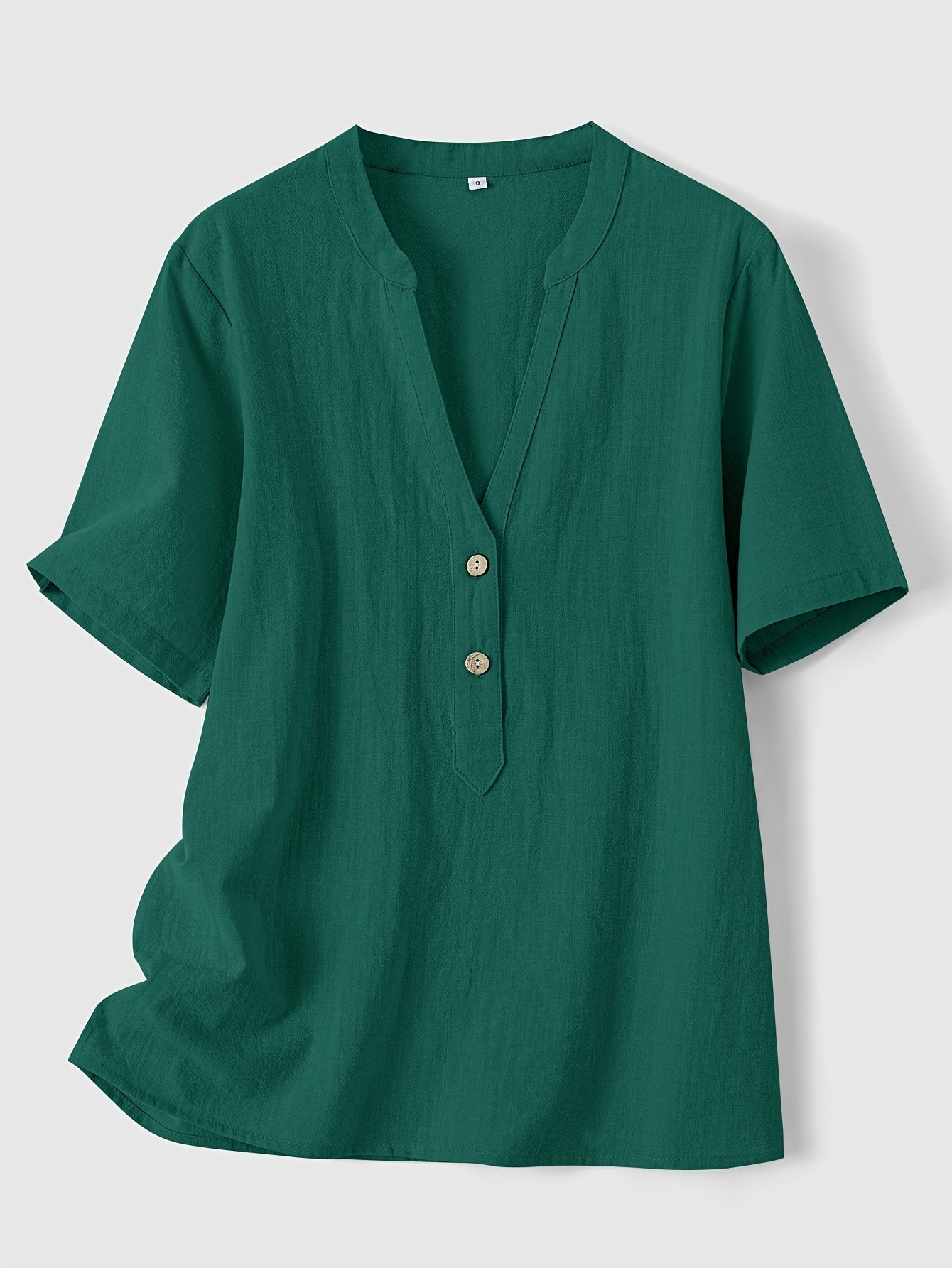 Elegant Harrode Skjorte med V-Udskæring og Knapper