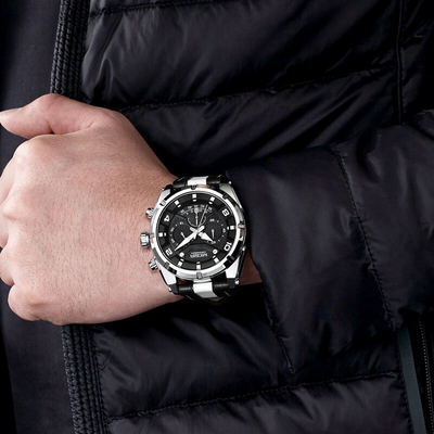 Luksus Læder Militær Sport Chronograph Ur