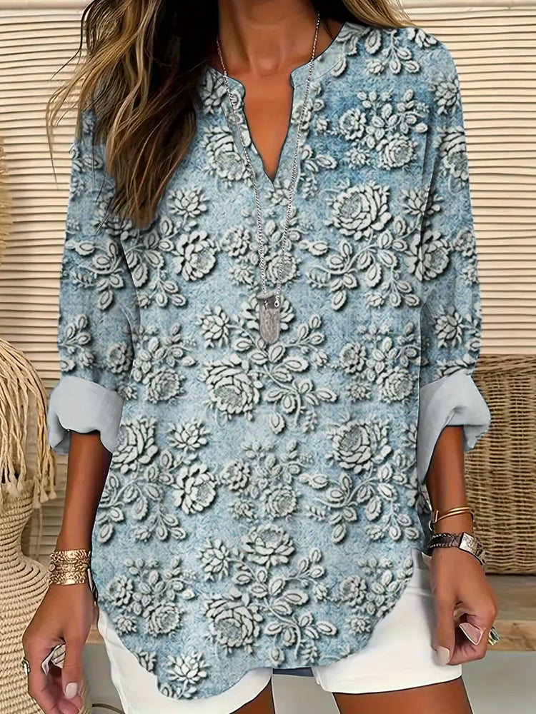 Marvella™ - Petal Mist Trykt Bluse