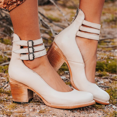 Stefanie | Elegante Riemchenpumps med blokhæle