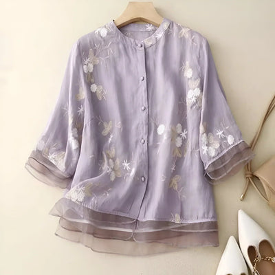 Emma – Let og Elegant Bomuldsbluse - DK