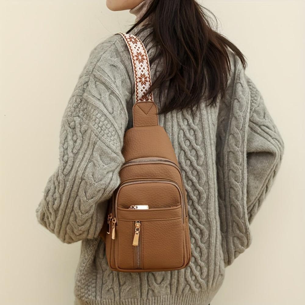 Hazel Vintage Chest Crossbody Taske