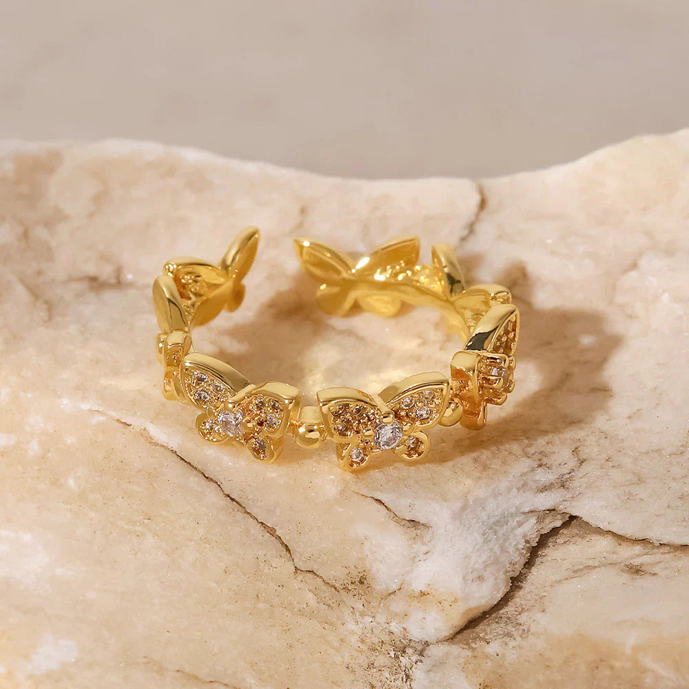 Smykkering Schmetterling | 18k Guld