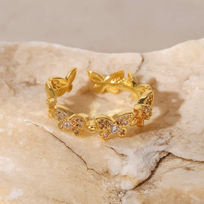 Smykkering Schmetterling | 18k Guld