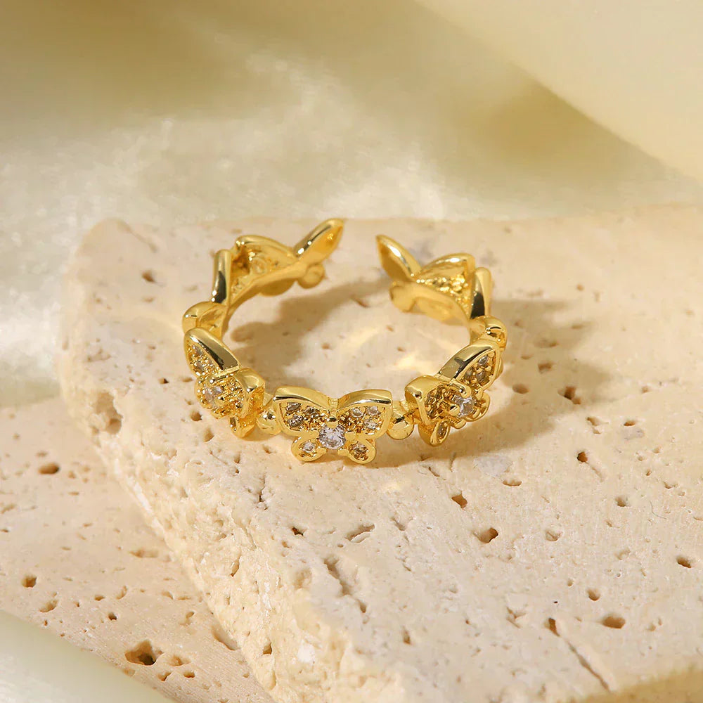 Smykkering Schmetterling | 18k Guld