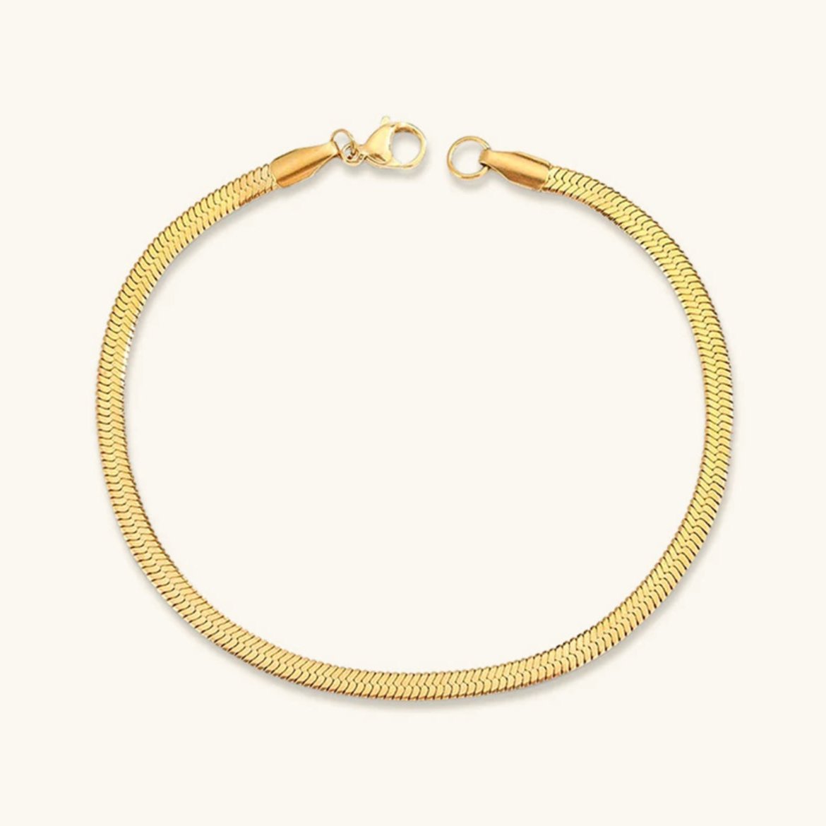 Vida Armbånd Guld i fiskebensmønster | 18k Guld