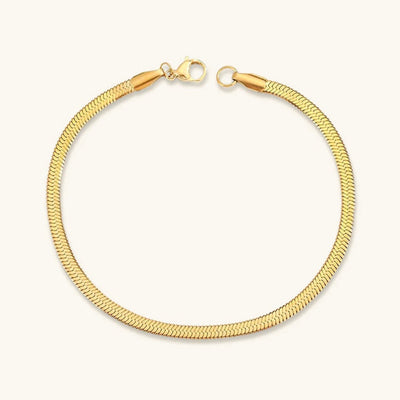 Vida Armbånd Guld i fiskebensmønster | 18k Guld