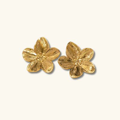 Allysa Blume Øreringe |  18k Guld