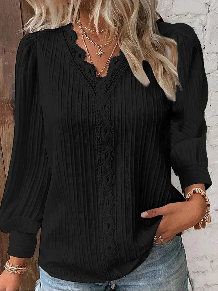 Blondebluse med Pufærmer | Olsen & Olsen™