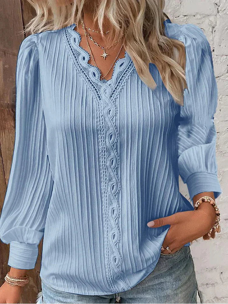 Blondebluse med Pufærmer | Olsen & Olsen™