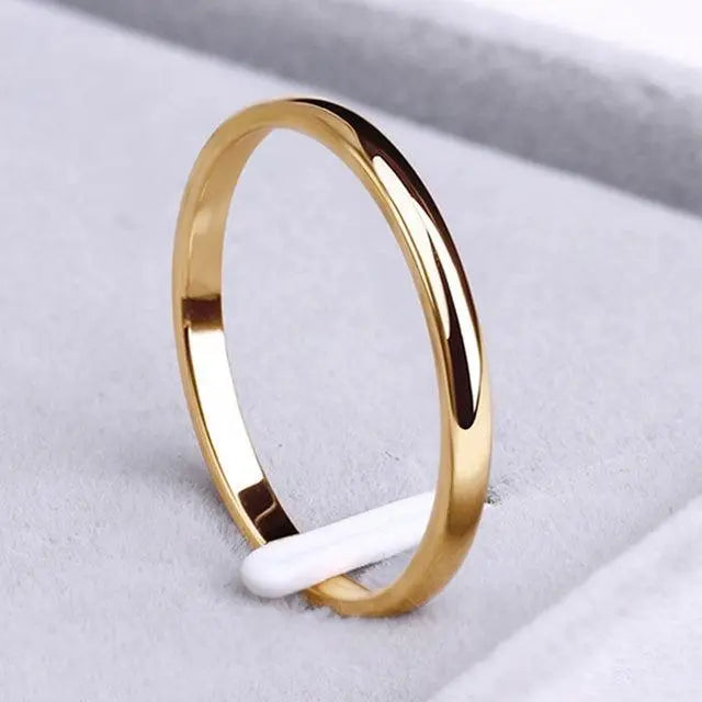 Simpelt Ring Guld Og Sølv