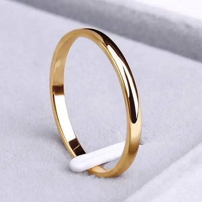 Simpelt Ring Guld Og Sølv