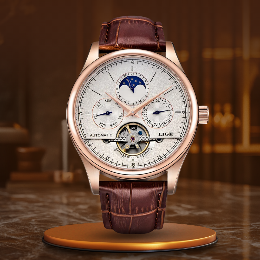 Automatisk Mekanisk Tourbillon Ur
