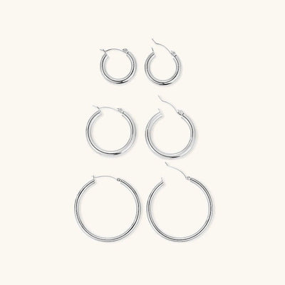 Elegante brede runde øreringe | 18k guld